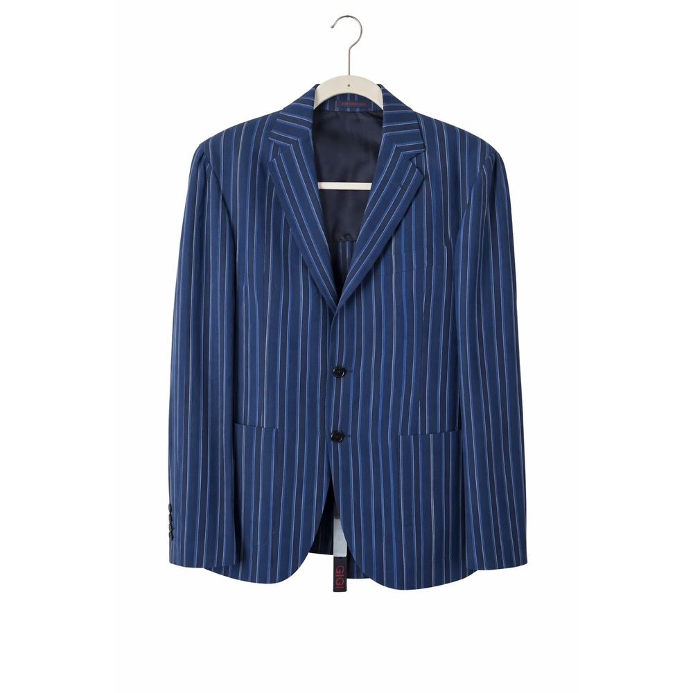 The Gigi Blue Pinstripe Blazer Jacket Men's IT 48 US 38R Tailored Sport Coat